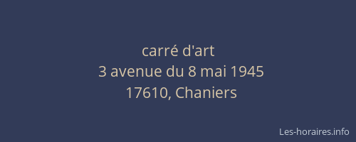 carr&eacute; d'art