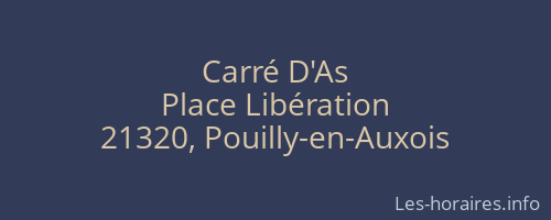 Carr&eacute; D'As