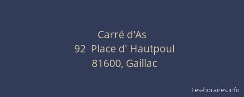 Carr&eacute; d'As