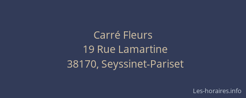 Carr&eacute; Fleurs
