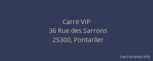 Carr&eacute; VIP