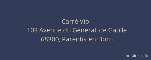 Carr&eacute; Vip
