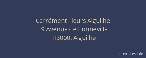 Carr&eacute;ment Fleurs Aiguilhe