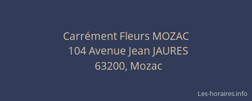 Carr&eacute;ment Fleurs MOZAC