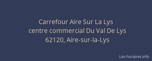 Carrefour Aire Sur La Lys