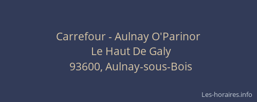 Carrefour - Aulnay O'Parinor