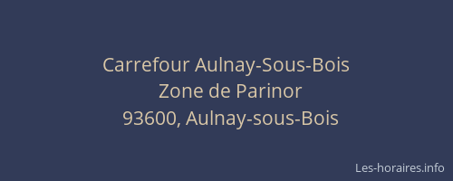 Carrefour Aulnay-Sous-Bois