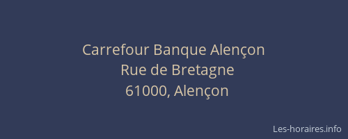 Carrefour Banque Alençon