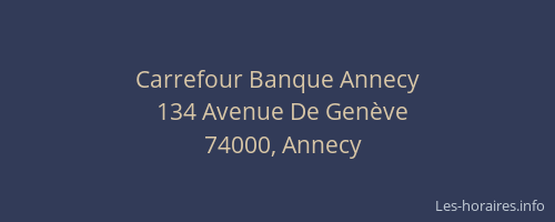Carrefour Banque Annecy