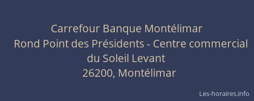 Carrefour Banque Montélimar