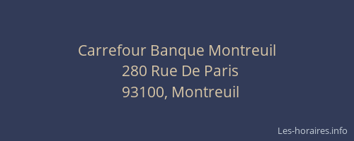 Carrefour Banque Montreuil