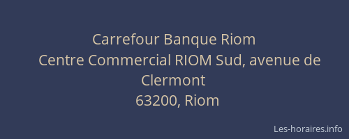 Carrefour Banque Riom