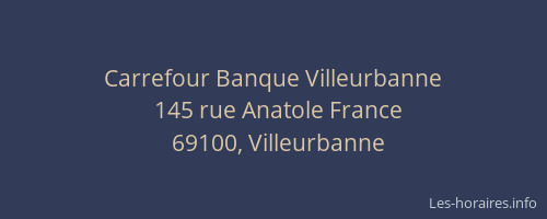 Carrefour Banque Villeurbanne