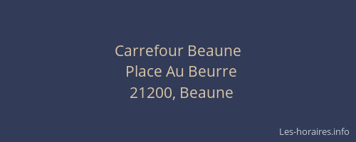 Carrefour Beaune