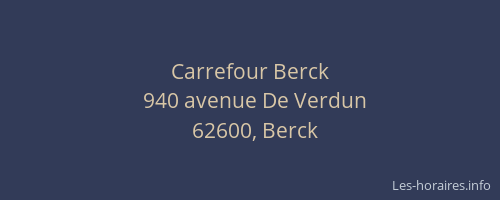 Carrefour Berck