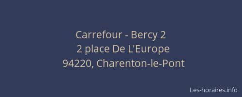 Carrefour - Bercy 2