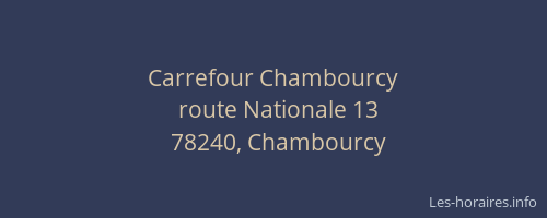 Carrefour Chambourcy