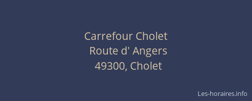 Carrefour Cholet