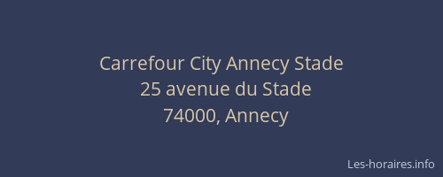 Carrefour City Annecy Stade
