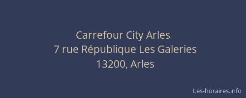 Carrefour City Arles