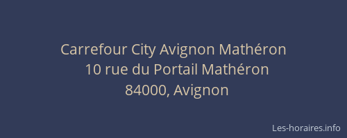 Carrefour City Avignon Mathéron