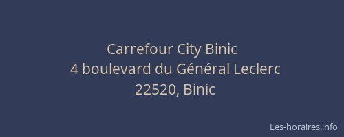 Carrefour City Binic