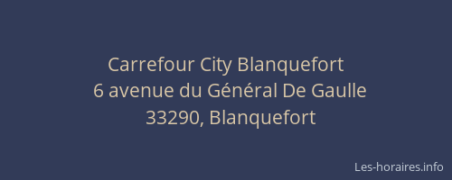 Carrefour City Blanquefort