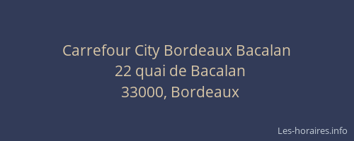Carrefour City Bordeaux Bacalan
