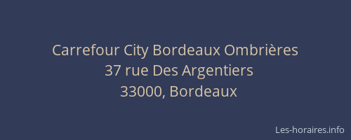 Carrefour City Bordeaux Ombrières