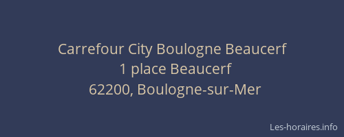 Carrefour City Boulogne Beaucerf