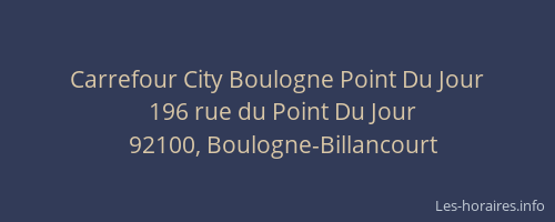 Carrefour City Boulogne Point Du Jour