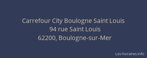 Carrefour City Boulogne Saint Louis
