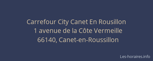 Carrefour City Canet En Rousillon