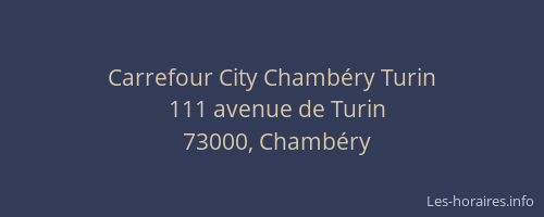 Carrefour City Chambéry Turin