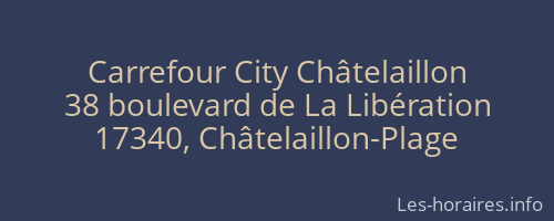 Carrefour City Châtelaillon