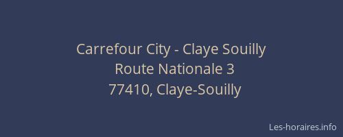 Carrefour City - Claye Souilly