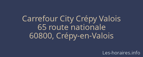 Carrefour City Crépy Valois