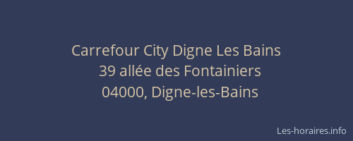 Carrefour City Digne Les Bains
