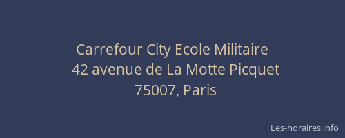 Carrefour City Ecole Militaire