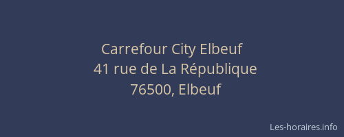 Carrefour City Elbeuf