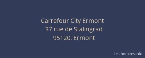 Carrefour City Ermont
