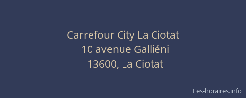 Carrefour City La Ciotat
