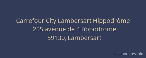 Carrefour City Lambersart Hippodrôme