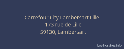 Carrefour City Lambersart Lille