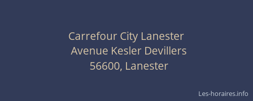 Carrefour City Lanester