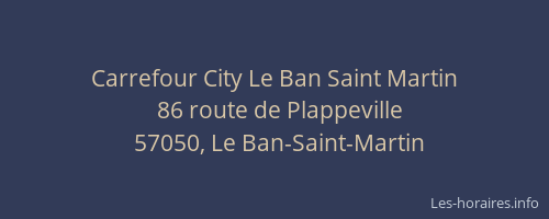 Carrefour City Le Ban Saint Martin