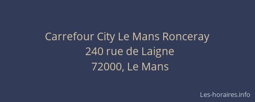 Carrefour City Le Mans Ronceray