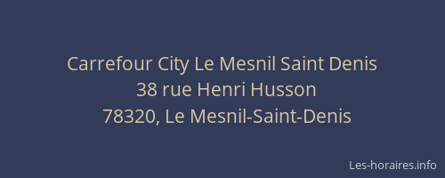 Carrefour City Le Mesnil Saint Denis
