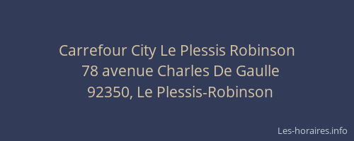 Carrefour City Le Plessis Robinson