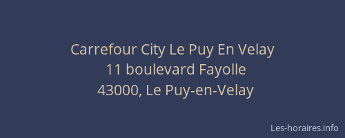 Carrefour City Le Puy En Velay